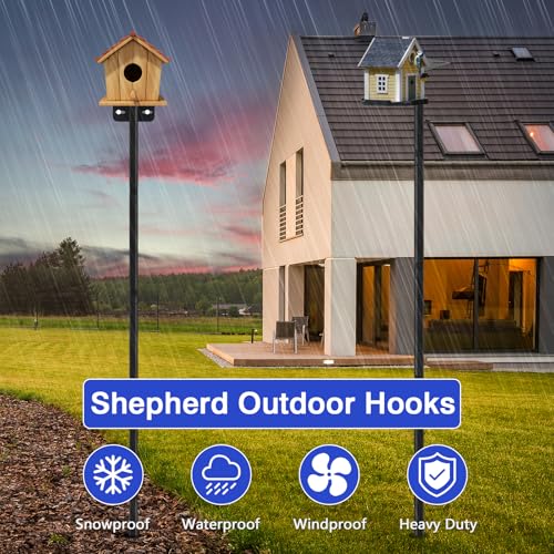 80 Inch Adjustable Bird Feeder Pole,Bird House Pole Suitable for Feeders & Birdhouse,Weather Station,Heavy-Duty Rustproof Design,Enhance Outdoor