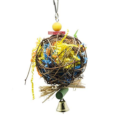 EBaokuup 2 Pack Bird Chewing Toys Foraging Shredder Parrot Cage Shredder Hanging Toy for Cockatiel Conure African Grey