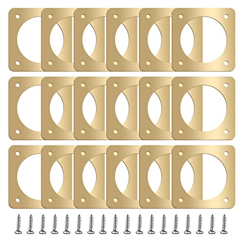 Hotop 18 Pcs 1 1/2'' Opening Metal Bird House Guard Portal Bird House Hole Protector with Copper Open Protector Guards for Eastern Bluebird Rooms