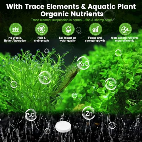 Root Tabs, Aquarium Plant Fertilizer, Aquarium Water Care Tabs, 100 Tabs Aquarium Plant Food Safe for Fish and Shrimp, Aquatic Plant Fertilizer for