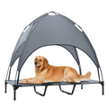 Elevated Dog Bed with Canopy, 48-inch Waterproof Pet Cot, Portable Outdoor Pet Bed with Carry Bag, Indoor/Outdoor Cooling Canopy Dog Tent for Large