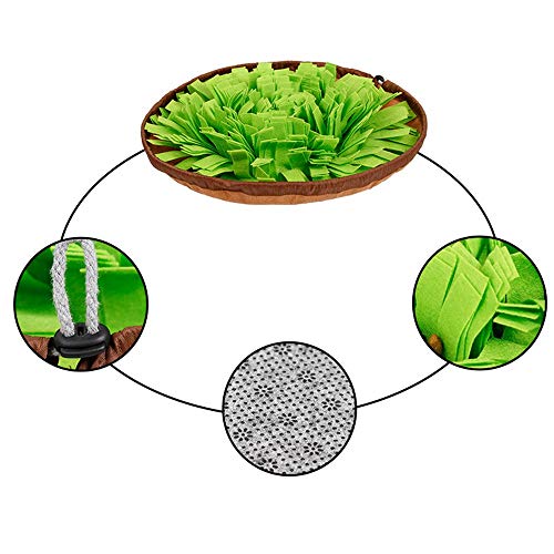 AWOOF Pet Snuffle Mat for Dogs, Interactive Feed Game for Boredom, Encourages Natural Foraging Skills for Cats Dogs Bowl Travel Use, Dog Treat