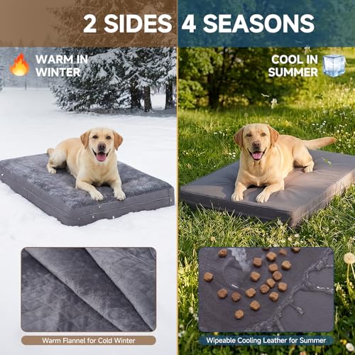 Waterproof Dog Bed for Crate, Reversible Outdoor Dog Crate Bed, Kennel Beds Pet for Small Dogs, Waterproof, Wipeable, Anti-Slip, Washable, 23" x 17"