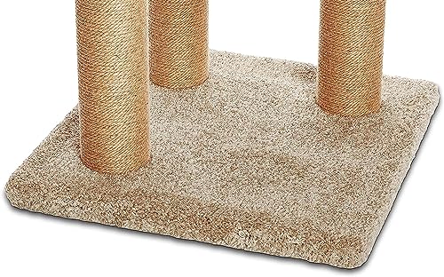 Basics Cat Tree Tower - Multi-Level Climbing Activity Center for Indoor Cats & Kittens with Scratching Posts, Platform, Jute Rope, Large (45.9"H)