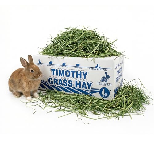 High Desert 2nd Cutting Timothy Hay for Rabbits, Guinea Pigs, Chinchillas and Small Pets, Soft Leafy for Daily Feeding and Digestive Health, Natural