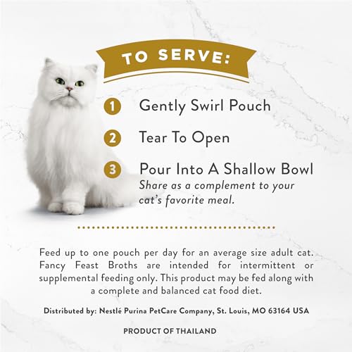 Purina Fancy Feast Chicken Broth Complement Lickable Grain Free Wet Cat Food Variety Pack - (Pack of 12) 1.4 oz. Pouches