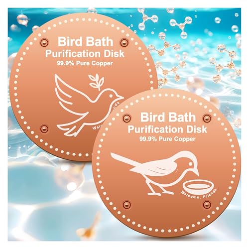 Bird Bath Purification Disk Pure Copper Outside Winter Solar Power Birdbath Heater Deicer Cage Hanging Bowl Metal Warmer Deck Railing Glass Concrete