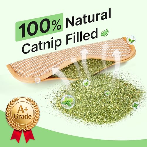 Potaroma Cat Toys Pack of 2 with 6000mg A+ Organic Catnip, Soft Sisal Material Indoor Kitten Scratching and Kicker Toys, Drives Bored Cats Crazy with
