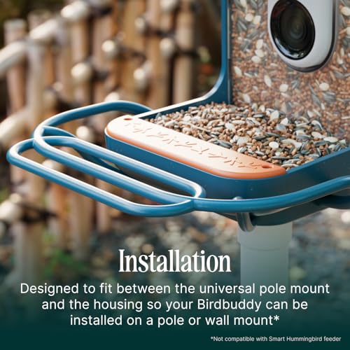 Birdbuddy Blue Perch Extender – Add-On Accessory for Better Watching Experience - Outdoor Bird Perch - Weatherproof and Durable