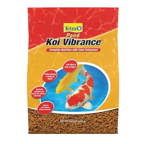 TetraPond Koi Vibrance Soft Sticks, Floating Pond Fish Food for Koi Fish and Ornamental Goldfish, 2.42 lbs