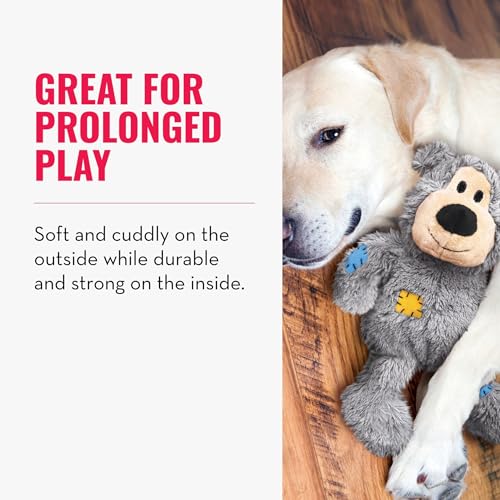 KONG Wild Knots Bears - Durable Dog Toys with Internal Knotted Ropes and Minimal Stuffing for Less Mess (Assorted Colors) (Medium/Large)