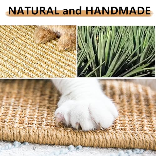 Oncpcare 2PCS Rabbit Scratch Mat Natural Bunny Scratching Pad Claws and Teeth Care Rabbit Mats for Cages Chew Toys for Bunny Pet Cage Bedding for