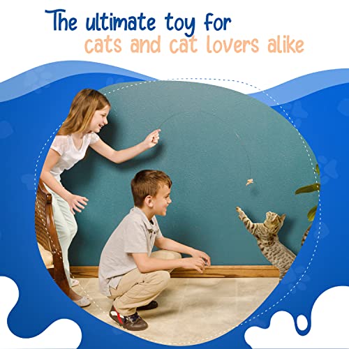 Cat Dancer Interactive Cat Toy - Fun and Fitness for Your Furry Friend - Engaging Paper Roll Attached with 30 Inches Flexible Spring Steel Wire for