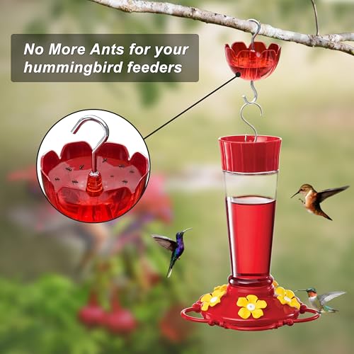 6-Pack Hummingbird Feeder Ant Guard-Large Ant Moat for Hummingbird Feeders, Outdoor Ant-Proof Handing Feeders Accessories,Twist & Clean Ant Guard,6