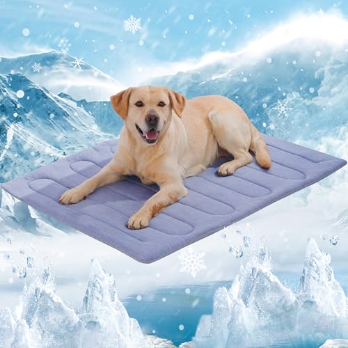 Cooling Mat for Large Dogs, Q-Max>0.46 - Self-Cooling Dog Bed with Arc-Chill Technology,Washable Dog Cooling Mat for Small & Medium Dogs, Indoor