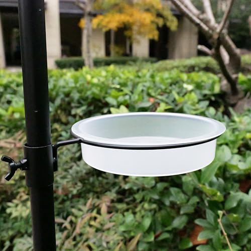 2pcs Plastic Round Bird Feeders Bowls, Wild Birds Seed Feeder Tray Bird Bath Water Bowls Accessories for Feeding Station Tray Perfect for attracting