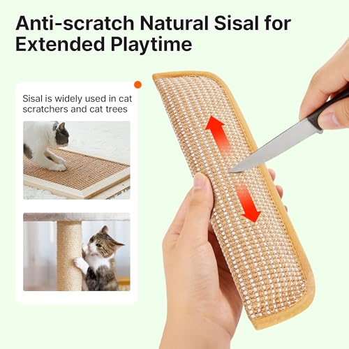 Potaroma Cat Toys Pack of 2 with 6000mg A+ Organic Catnip, Soft Sisal Material Indoor Kitten Scratching and Kicker Toys, Drives Bored Cats Crazy with