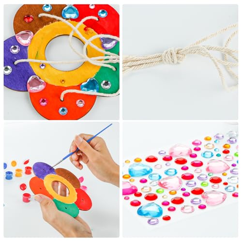 Gooidea Kids Arts and Crafts Bird Feeders for Outside, 2-Pack DIY Wooden Paint Kits Spring Outdoor Toys Holiday Crafts for Boys & Girls Age 3-5 4-8