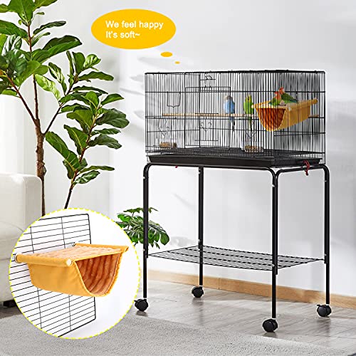 BWOGUE Winter Warm Bird Nest Bed Hanging Hammock Snuggle Hut Parrot House Tent Toy Bird Cage Perch for Parakeet Budgies Cockatiels Lovebird Cockatoo