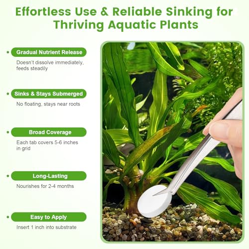 Root Tabs, Aquarium Plant Fertilizer, Aquarium Water Care Tabs, 100 Tabs Aquarium Plant Food Safe for Fish and Shrimp, Aquatic Plant Fertilizer for