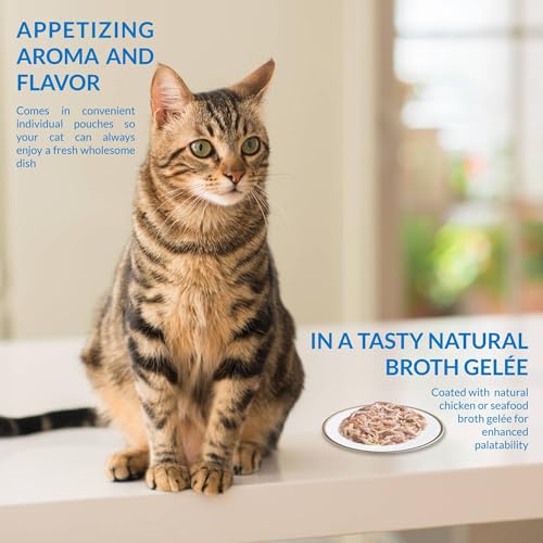INABA Twin Packs for Cats, Side Dish/Topper Pouch, 1.4 Ounces per Serving, 16 Servings, Tuna & Chicken Recipe in Tuna Broth