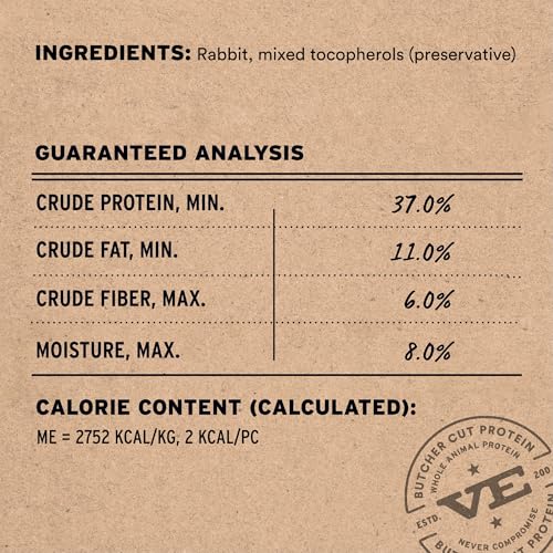 Vital Essentials Freeze Dried Dog Treats | Rabbit Bites, Single Protein | Premium Quality | Grain Free Training Treats for Dogs, 2 oz Bag