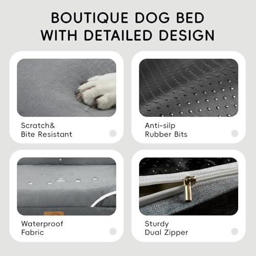 Homemate Dog Bed Large Sized Dog: 42x30 inch Orthopedic Large Dogs Bed XL Outdoor Pet Cat Bed Sofa Supplies with Toy Dogs Crate Pad Couch with