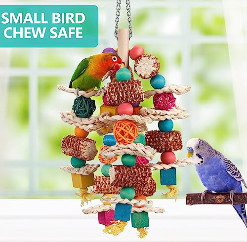 lovyoCoCo Parrot Toys Bird Toys Natural Corn Cob Bird chew Toys for Small and Medium-Sized Macaws,African Grey,Cockatoos