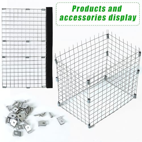 2 Pcs Bluebird House Predator Guards, Stainless Steel Wire Mesh, Silver, 4 x 6 x 6 inches, Protects Eastern Bluebird and Babies