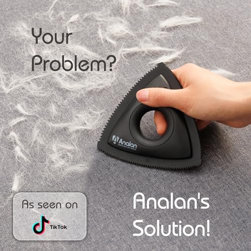 Analan Mini Pet Hair Remover for Car Detailing Supplies, Carpet Dog Hair Remover for Car Interior, Triangle Dog Hair Remover for Auto Detailing