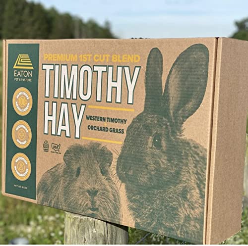Eaton Pet and Pasture Naturally Grown, Premium, 1st Cut Blend, Western Timothy Hay Orchard Blend, Small Animal Food, Sustainable, Eco-Friendly