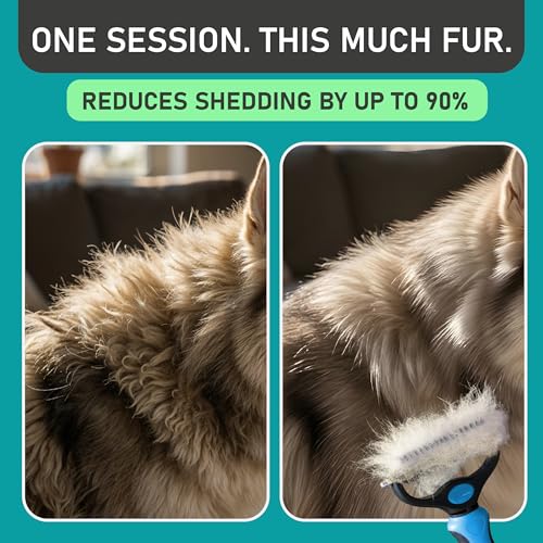 Maxpower Planet Original Pet Grooming Rake - Double-Sided Deshedding Dematting Tool, Undercoat Rake for Dogs & Cats, Extra-Wide Dog Grooming Brush
