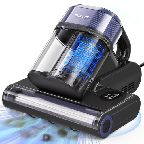Mattress Vacuum Cleaner with 275nm UV-C Light & 149℉ Heat, 16Kpa Powerful Suction Bed Vacuum for Pet Hair & Dander, Smart Dust Sensor, Anion