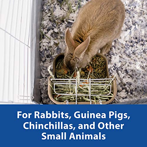 Kaytee Hay & Food Bin Feeder With Quick Locks For Pet Rabbits, Chinchillas, Guinea Pigs and Other Small Animals