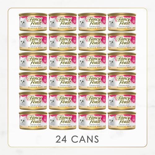 Purina Fancy Feast Chicken Feast Classic Grain Free Wet Cat Food Pate - (Pack of 24) 3 oz. Cans