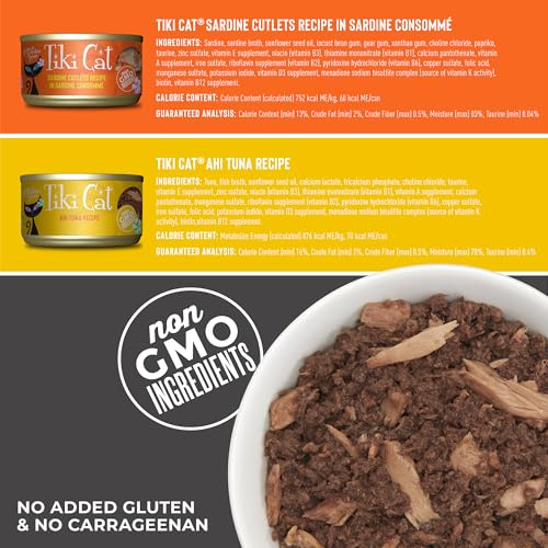 Tiki Cat Grill Wet Cat Food, Variety Pack, 2.8 oz. Cans (12 Count)