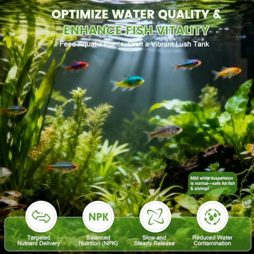 Root Tabs, Aquarium Plant Fertilizer, Aquarium Water Care Tabs, 100 Tabs Aquarium Plant Food Safe for Fish and Shrimp, Aquatic Plant Fertilizer for
