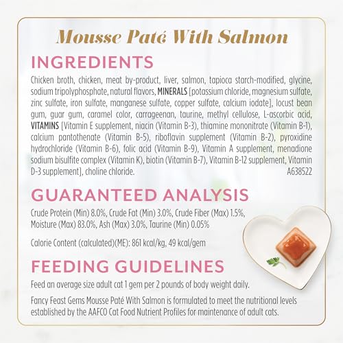 Fancy Feast Gems Pate Cat Food Mousse Salmon or Tuna and a Halo of Savory Gravy Wet Cat Food Variety Pack - (1) 8 ct. Boxes - 8 ct. Box