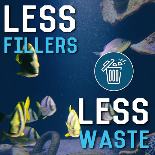 RON'S CICHLIDS Adult African Cichlid Fish Food Pellets – USA Made Slow Sinking Cichlid Pellets & Sticks Feed, Low Fillers, Ideal for Cichlid Food