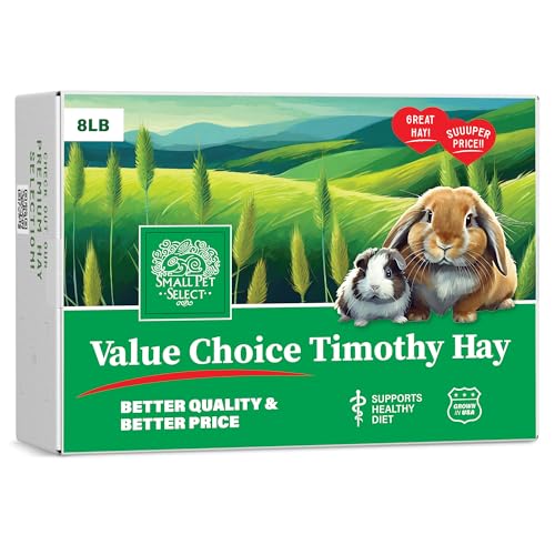 Small Pet Select Value Choice Timothy Hay for Rabbit, Guinea Pig, Bunny, Chinchilla and Other Small Animals, Premium Natural Hay Grown in The US, Pet