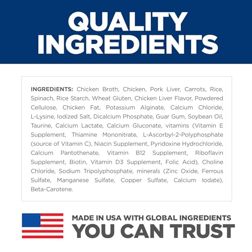Hill's Science Diet Adult 1-6 Healthy Cuisine Wet Cat Food, Roasted Chicken & Rice Medley in Gravy, 2.8 oz. Cans, 24-Pack