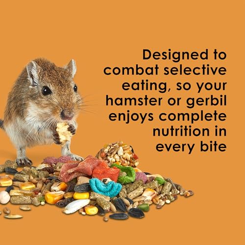 Kaytee Fiesta Hamster & Gerbil Food, Nutritious and Fun Blend, Supports Dental Health and Digestion, 4.5 pounds