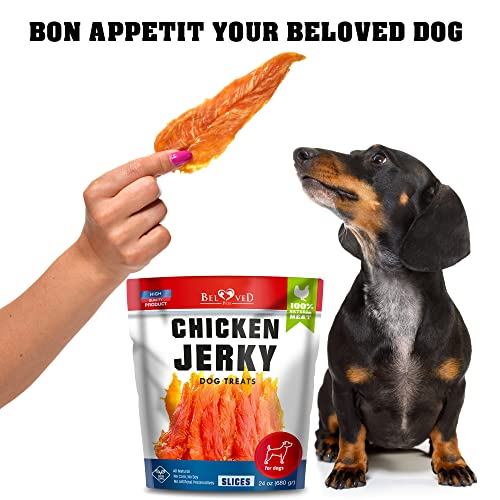 Beloved Pets Dog Treats Chicken Jerky 1.5 lb – Dog Food & High Protein Chews for Large, Medium & Small Breeds – Natural Healthy Training Snacks