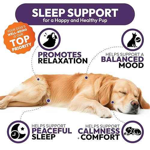 Advanced Melatonin for Dogs - 170 Dog Melatonin Calming Chews for Small and Large Dogs - Natural Hemp Dog Sleep Aid, Puppy Sleeping Pills, Anxiety