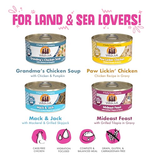Weruva Classic Cat Food, Classic Combo Trial Variety Pack, 3oz Can, Pack of 4