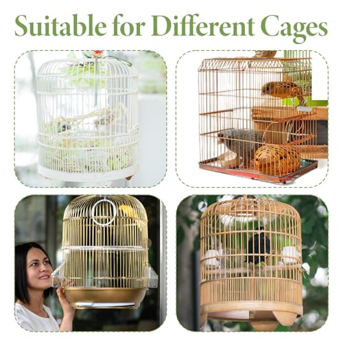 Bird Cage Seed Catcher White Bird Cage Net Cover Adjustable Birds Cages Netting Seed Catcher Stretchy Birds Cages Guard for Parrot Enclosures