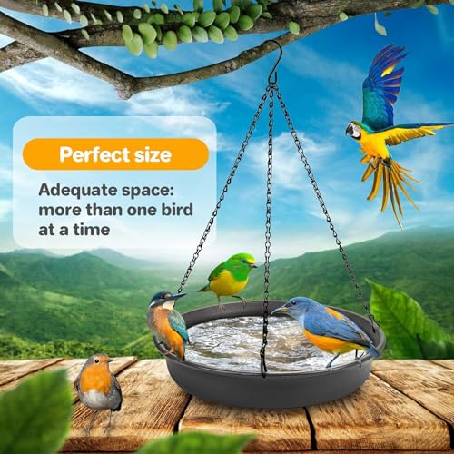 Hanging Bird Bath Hanging Bird-Feeder - CARGEN Garden BirdBath Tray Wildlife Feeder Plate Water Bowl or Water Bowl for Outdoors Garden Patio