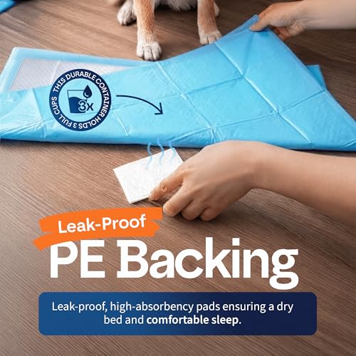 Healqu Disposable Underpads - Absorbent Incontinence Bed Pads for Adults, Kids, Elderly, and Pets - Fluid and Urine Bed Protection - Large, Thick