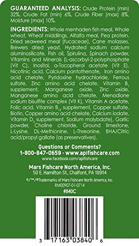 API ALGAE EATER WAFERS Algae Wafer Fish Food 6.4-Ounce Container