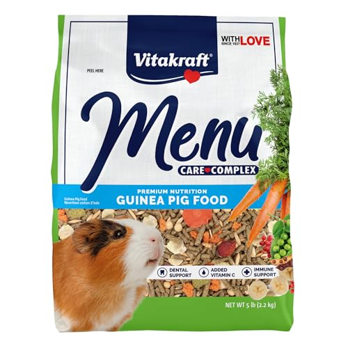 Vitakraft Menu Premium Guinea Pig Food - Alfalfa Pellets Blend - Vitamin and Mineral Fortified